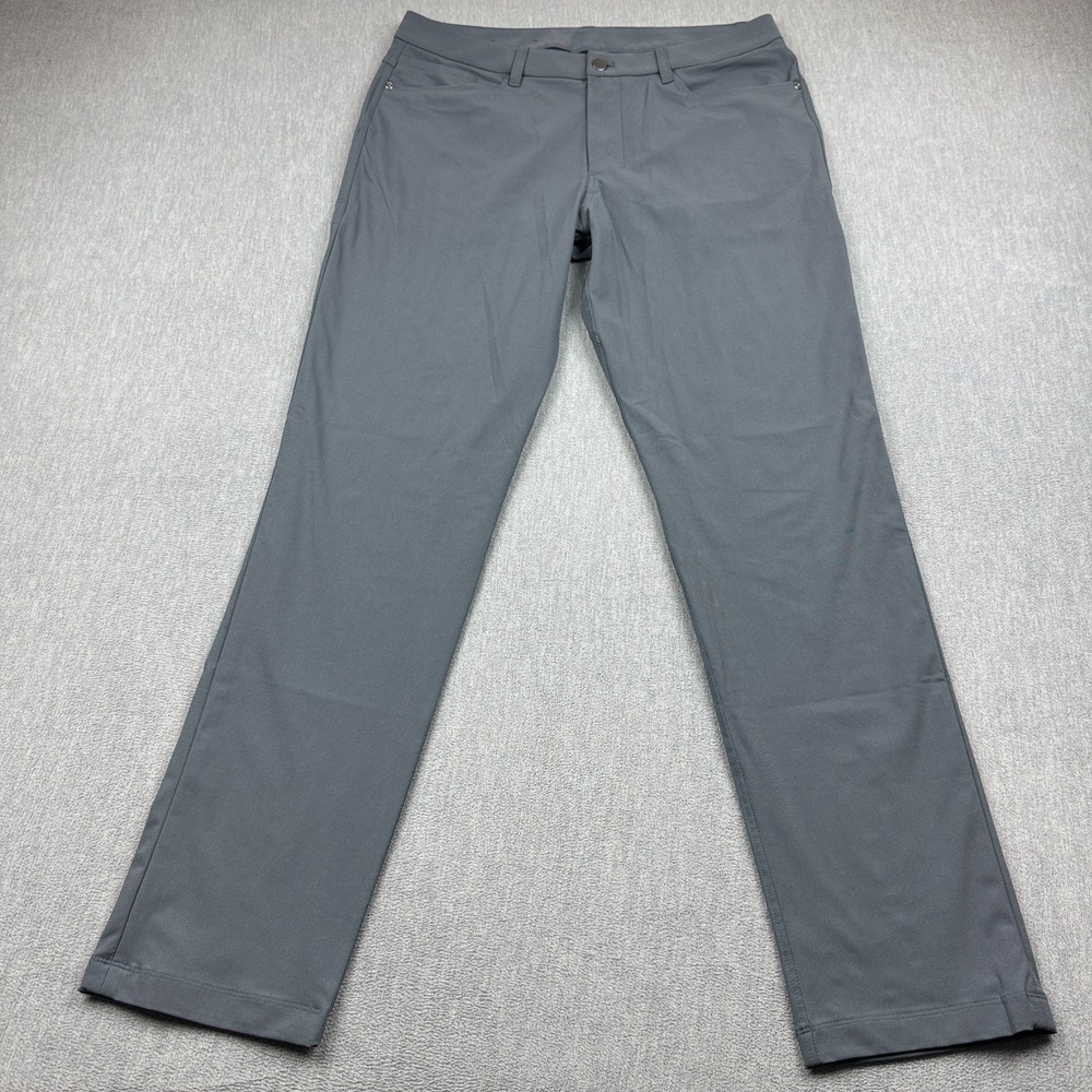 Lululemon Pants Mens 34x33 Gray ABC Classic-Fit 5 Pocket Trouser Golf Activewear
